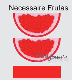 kit tecido necessaire frutas roma