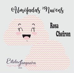 kit Almofada nuvens rosa Chevron