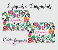 kit tecidos sujinha e limpinhas branco florido