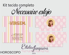 KIT TECIDO COMPLETO NECESSAIRE ESTOJO SIGNO VIRGEM