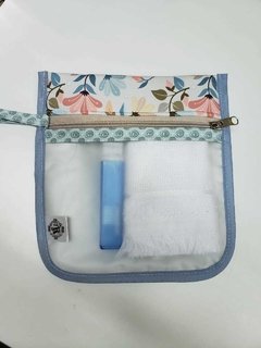 Kit higiene bucal - Floral Azul 1