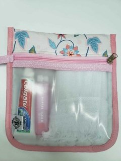 Kit higiene bucal - Floral rosa 1