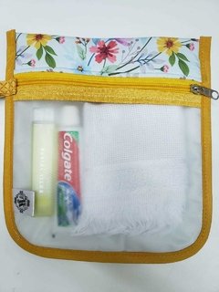 Kit higiene bucal - Floral colorido amarelo