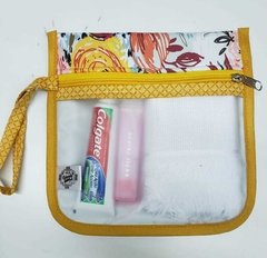 Kit higiene bucal - Floral amarelo