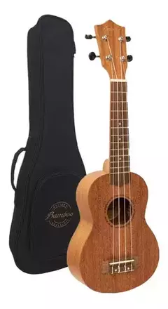 Ukelele Concierto Bamboo Natural U23 Mahogany Con Funda