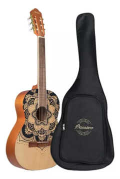 Guitarra Criolla 3/4 Gc36 Mandala Estampada Con Funda
