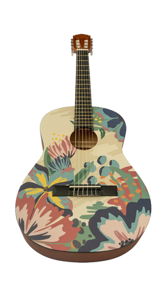 Guitarra Clásica Travel Diseño Caramelle (Incluye Funda Acolchada) - BAMBOO • Shop Online