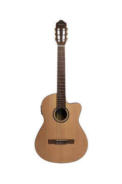 Guitarra Electro Criolla Bamboo Gc-39 Stage Eq Funda