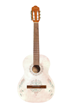 Guitarra Clásica Travel Diseño Lotus Mándala (Incluye Funda Acolchada) - comprar online
