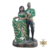 Estátua de Gesso Casal de Ciganos Verde 30cm