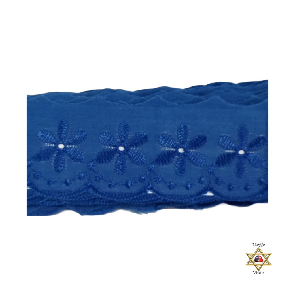 Bordado ingles azul royal  Produtos Personalizados no Elo7