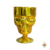 Taça Formato Crânio/Caveira Vidro - Dourada