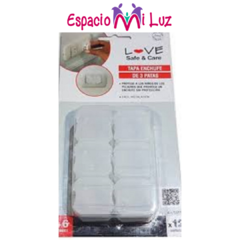 Cubre enchufes love con 3 patas - Espacio Mi Luz