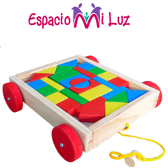 Carrito de arrastre con bloques - comprar online