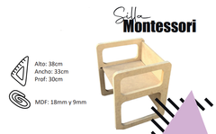 Silla cubo montessori