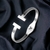[AÇO PRATA] Bracelete Click Tiffany aço KPI27001 (12 peças)