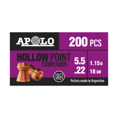 Balines Cobreados Hollow Point 5.5 x 200