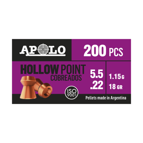 Balines Cobreados Hollow Point 5.5 x 200