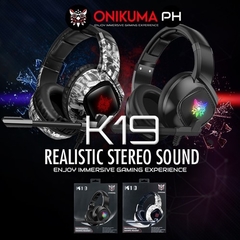 Imagen de Auriculares Gamer Pro Stereo 7.1 Onikuma K19 Ps4,xbox One,pc