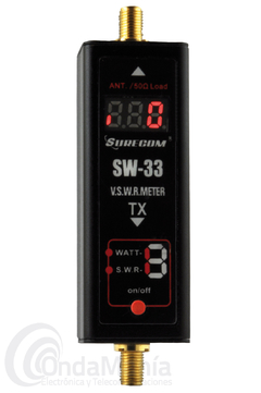 Surecom Sw-33 Medidor Potencia Swr Vhf Uhf 125-525 Mhz