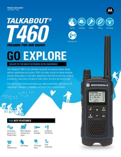 Motorola Talkabout T-460 Duo Ip54 Dist Oficial - comprar online
