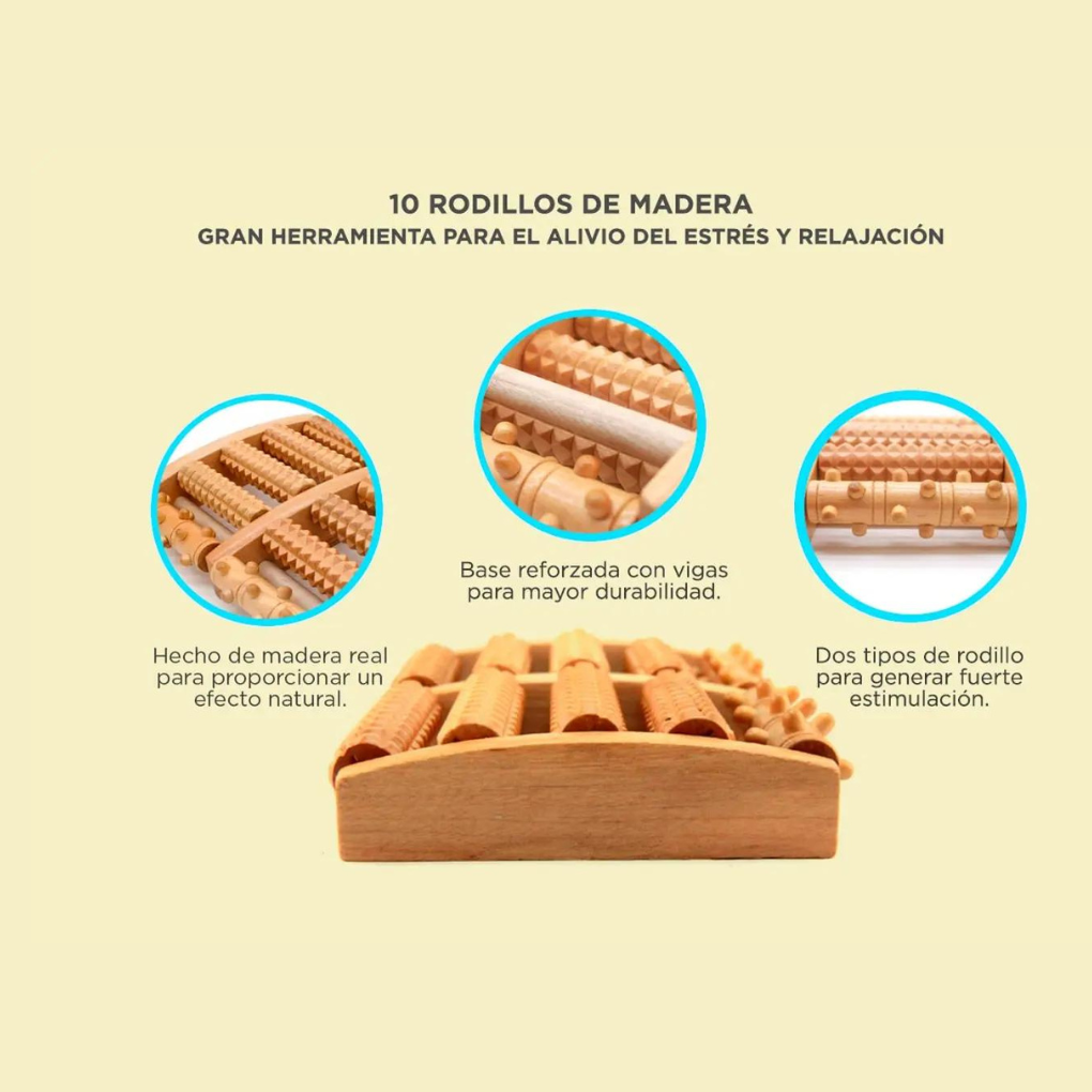 Masajeador de pies de madera