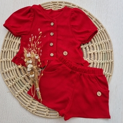 Conjunto de Lino Rojo