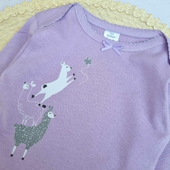 Body Llamitas Lila con Moño Manga Larga - comprar online