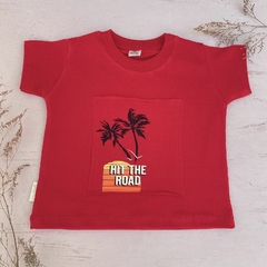 Remera Palmeras Rojo