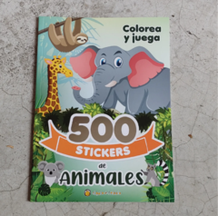 COLOREA Y JUEGA - 500 STICKERS DE ANIMALES