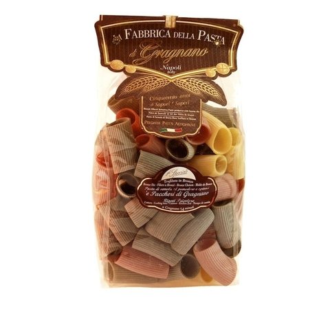 MACARRÃO PACCHERI RIGATI TRICOLORE | 500G | GRAGNANO