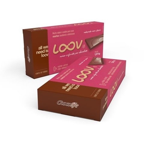CHOCOLATE AO LEITE DE COCO LOOV | 1,01KG | CHOCOLIFE - comprar online