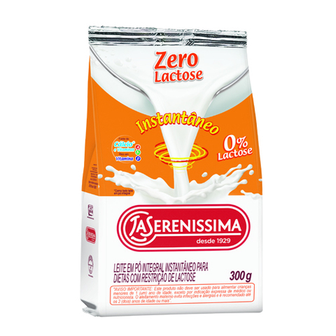 LEITE EM PÓ INTEGRAL ZERO LACTOSE | 300g | LA SERENISSIMA