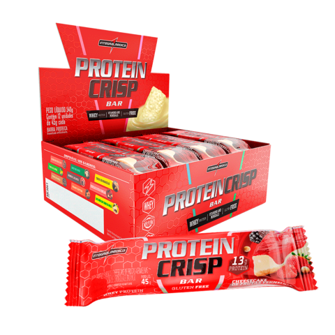 PROTEIN CRISP BAR DISPLAY (SABORES) | 12X45G | INTEGRAL MÉDICA na internet