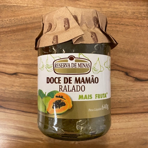 DOCE MAMAO RALADO | 640G | RESERVA DE MINAS