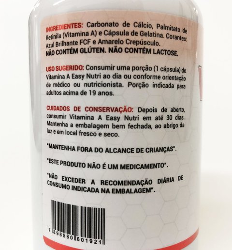 VITAMINA A | 30 CAPSULAS | EASY NUTRI na internet