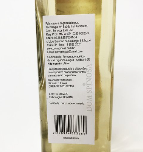 VINAGRE DE MEL | 250ML | DOM SPINOSA - comprar online