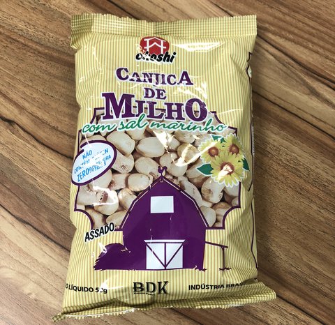 CANJICA DE MILHO ASSADA C/ SAL MARINHO | 40G | OKOSHI