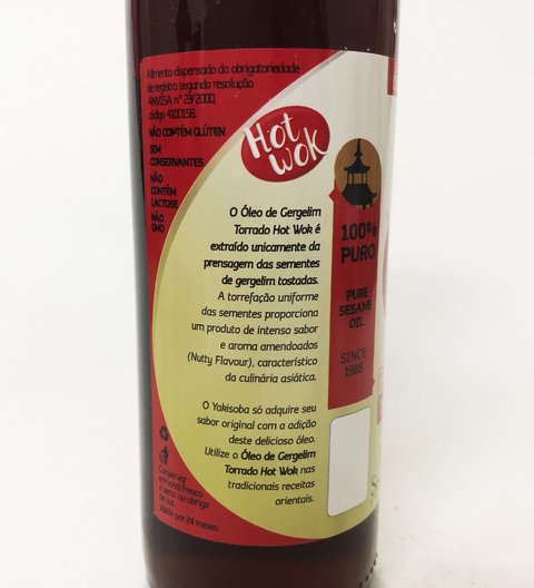 ÓLEO DE GERGELIM TORRADO HOT WOK | 250ML | SESAMO REAL na internet