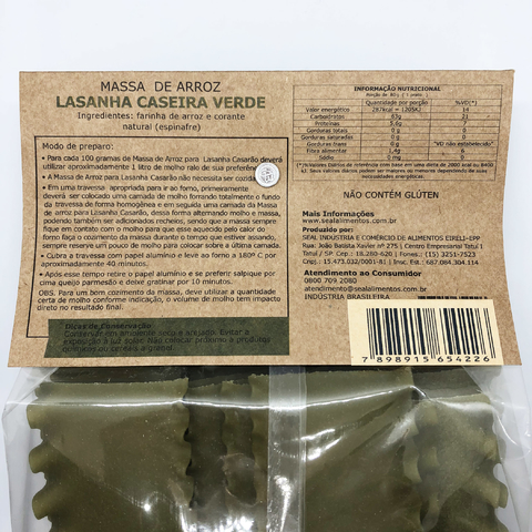 MASSA CASEIRA P/ LASANHA | 300G | CASARÃO - Empório Natural Foods - CNPJ 28.423.216/0001-89