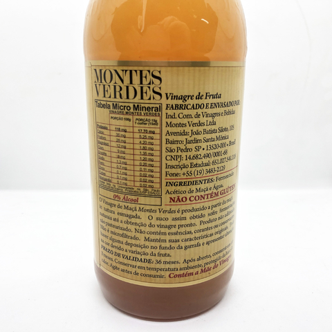 VINAGRE DE MAÇA NATURAL 0% AÇÚCAR | 530ML | MONTES VERDES - comprar online