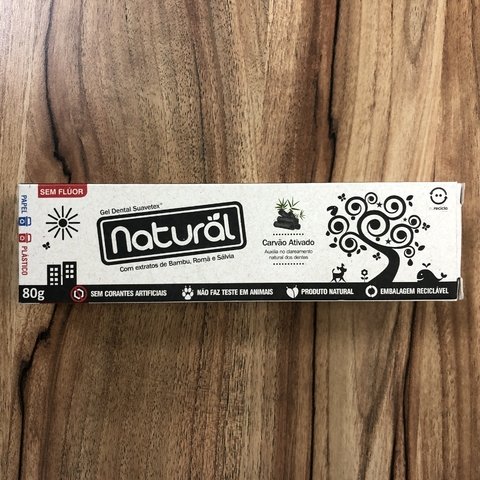 GEL DENTAL NATURAL VEGETAL CARVÃO ATIVADO | 80G | SUAVETEX