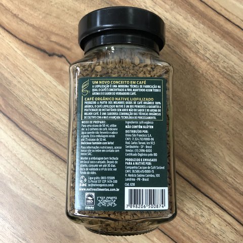 CAFÉ ORGÂNICO LIOFILIZADO 90G | NATIVE - comprar online