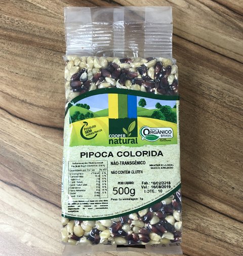 PIPOCA COLORIDA ORGÂNICO | 500G | COOPER