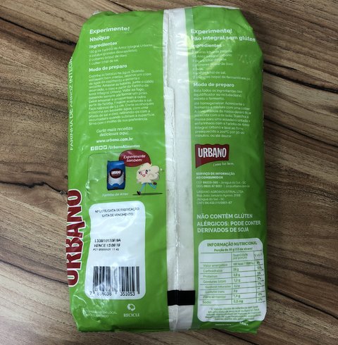 FARINHA DE ARROZ INTEGRAL | 1Kg | URBANO - comprar online