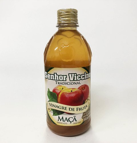 VINAGRE TRADICIONAL MAÇÃ C/ AÇÚCAR MASCAVO | 500ML | SR VICCINO