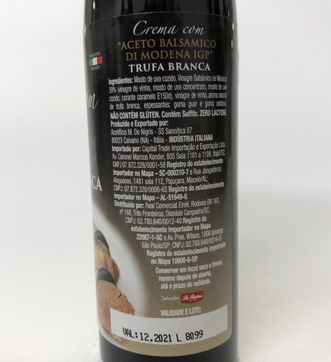 VINAGRE BALSÂMICO CREMA TRUFADO | 150ML | LA PASTINA - comprar online