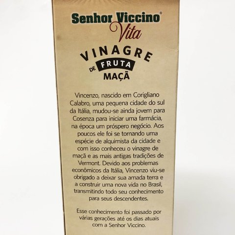 VINAGRE DE MAÇÃ ORGÂNICO | 500ML | SENHOR VICCINO - comprar online