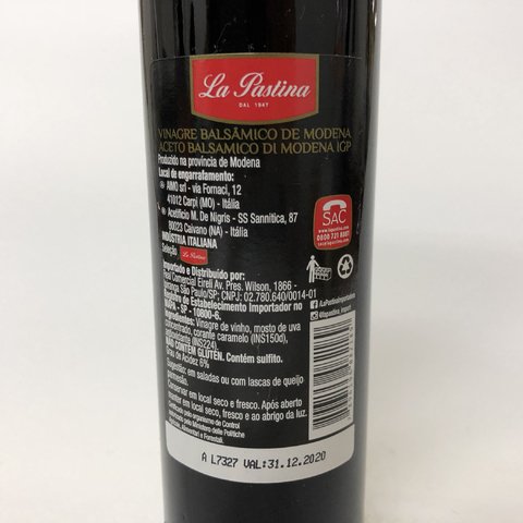 VINAGRE BALSÂMICO DI MODENA | 250ML | LA PASTINA - comprar online