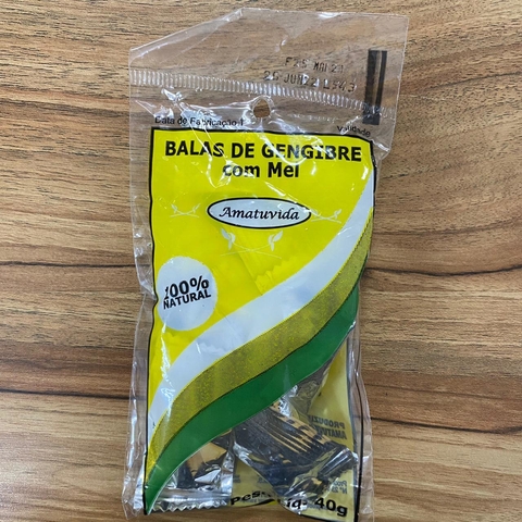 BALA DE GENGIBRE (SABORES) | 40G | AMATUVIDA